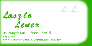 laszlo lener business card